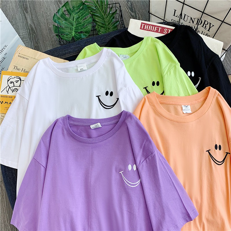 NRVP Áo thun dáng rộng tay ngắn cho nữ