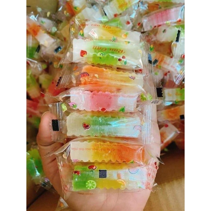 Mứt rau câu sữa giòn 1kg - đồ ăn vặt