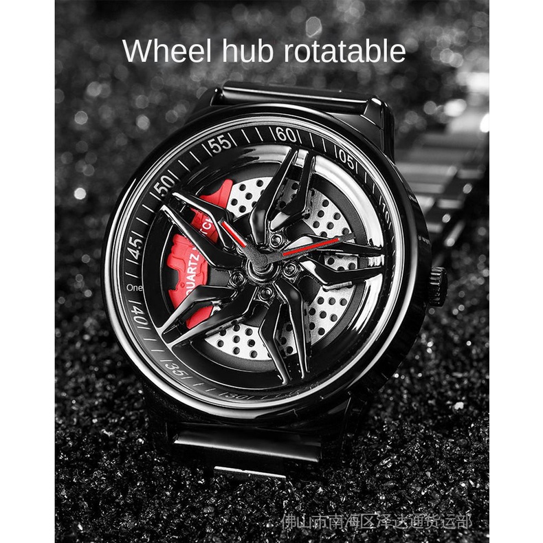 Time to Luck Đồng Hồ Công Nghệ Cao Trục Bánh Xe Cao Cấp Màu Đen Thời Thượng Dễ Phối Đồ Kẹp Ba Chiều Chống Thấm Nước Dành Cho Nam