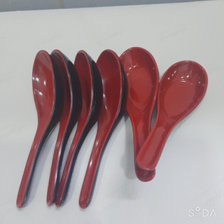 Muỗng Cơm 2 lớp đỏ đen NO14 Melamine Cao Cấp Fataco -Sang trọng