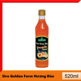 Sirô Golden Farm Đào Chai Thủy Tinh 520ml