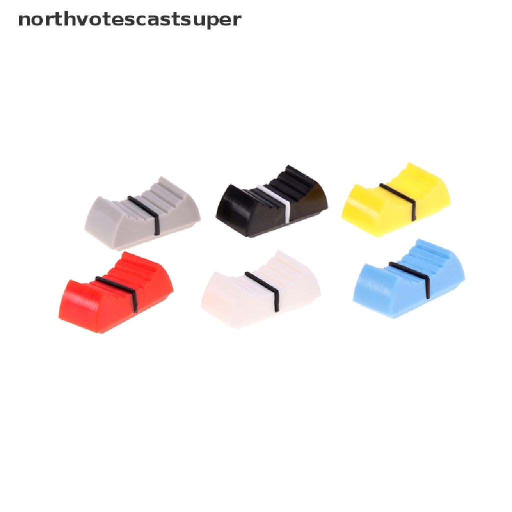 Northvotescastsuper 10PCS 4MM Color Mixer Fader Cap Straight Slide Potentiometer Fader Button NVCS