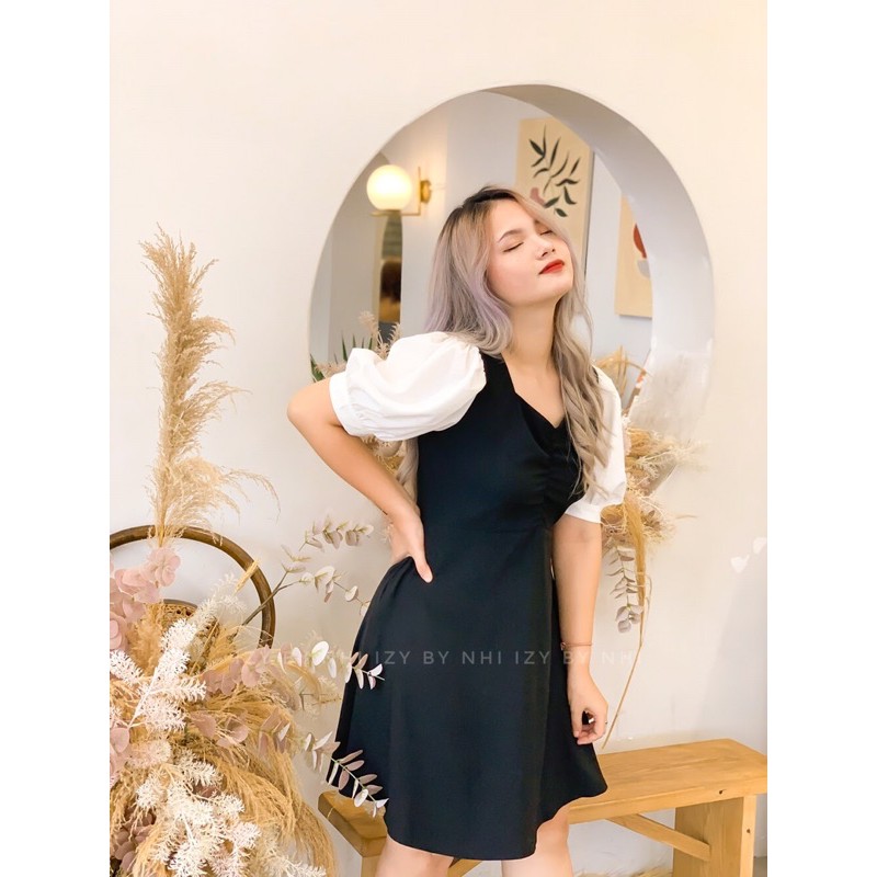 VÁY ĐẦM ĐEN XOÈ TAY BỒNG BIGSIZE - MIA DRESS - IZYBYNHI | BigBuy360 - bigbuy360.vn