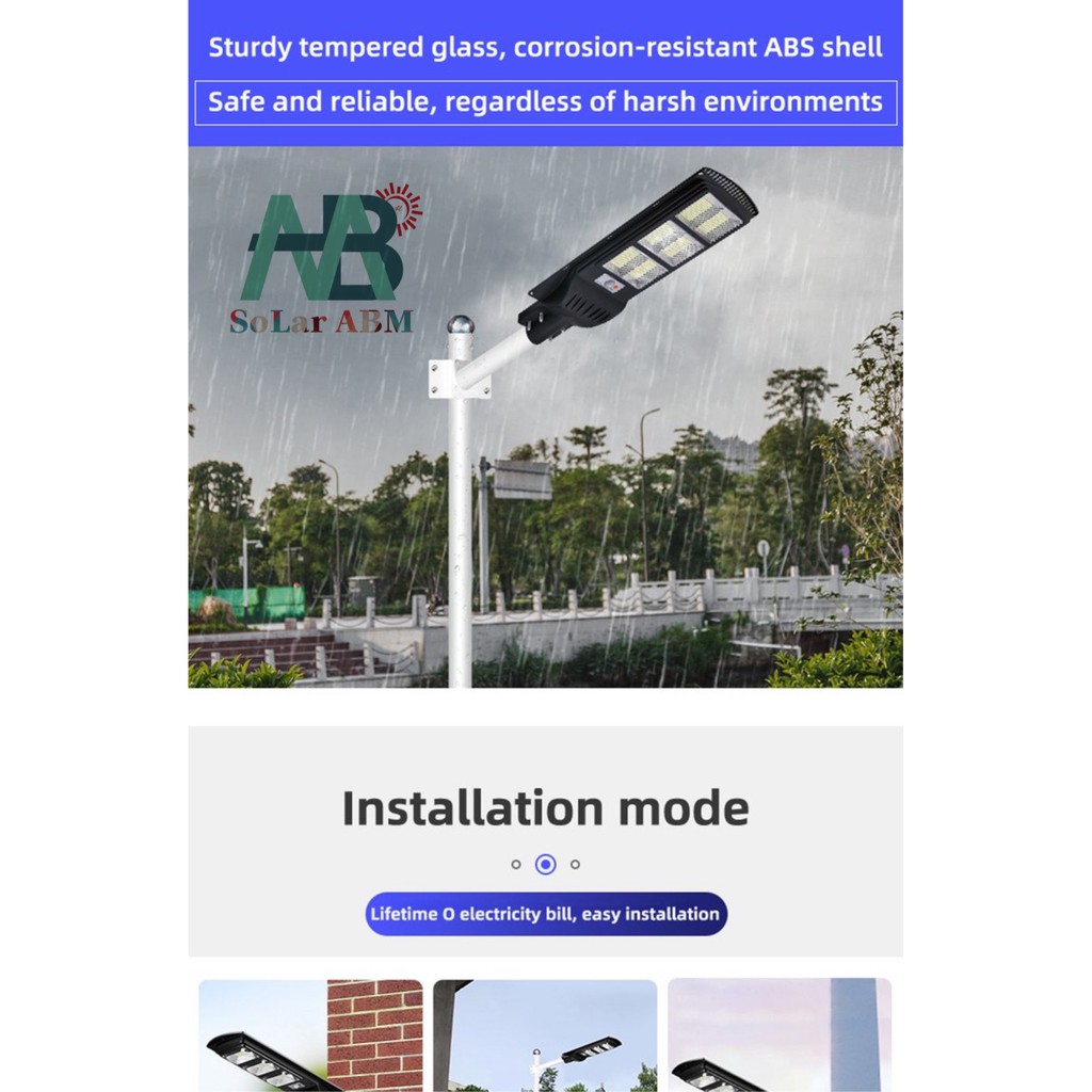 60W Đèn Đường Tấm Pin Liền Thể Năng Lượng Mặt Trời , Cảm Biến Chuyển Động , IP67 Chống Nước - mã : ABM-MG2160A ABM Solar
