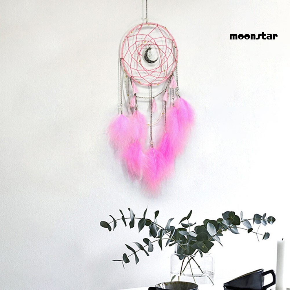 Dây treo trang trí Dreamcatcher có lông vũ xinh xắn