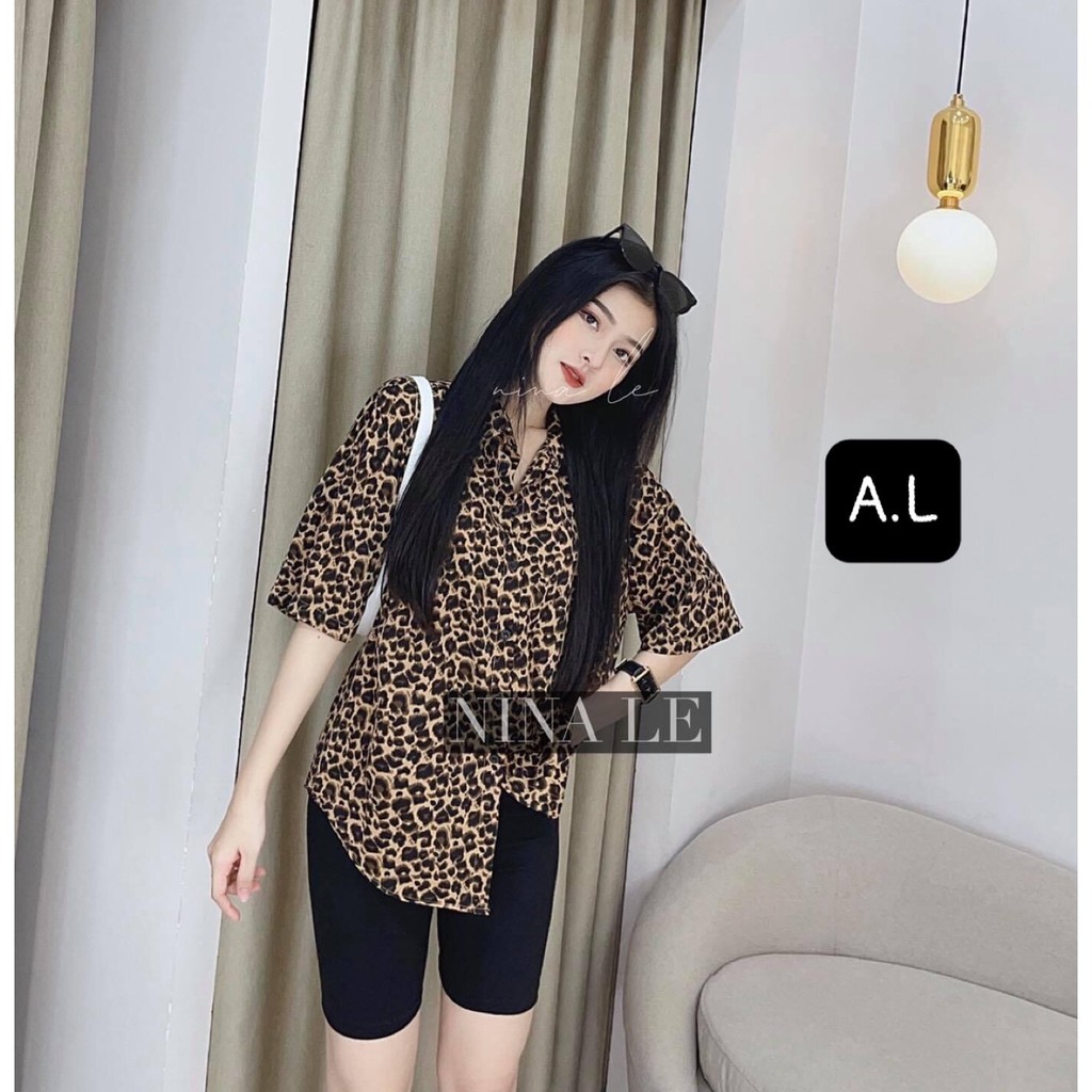 Áo sơ mi báo , sơ mi ngựa vằn tay lỡ, Sơ mi nữ tay lỡ hàng quảng châu | BigBuy360 - bigbuy360.vn