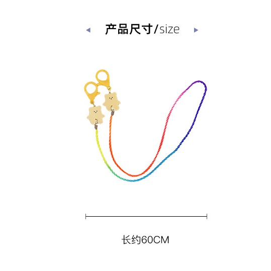 Dây Đeo Mắt Kính Hình Gấu Nhiều Màu Sắc Phong Cách Hàn Quốc Dễ Thương Cho Bé