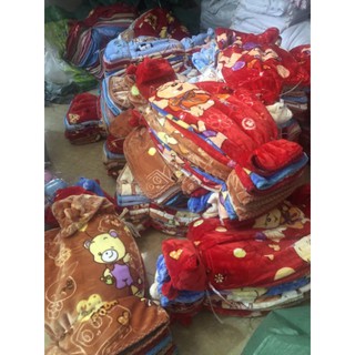Chăn ủ khoá băng lông 2 lớp siêu ấm cho bé