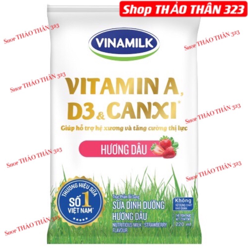 MẪU MỚI- Sữa Tươi Dinh Dưỡng Vinamilk 220ml* 10 Bịch