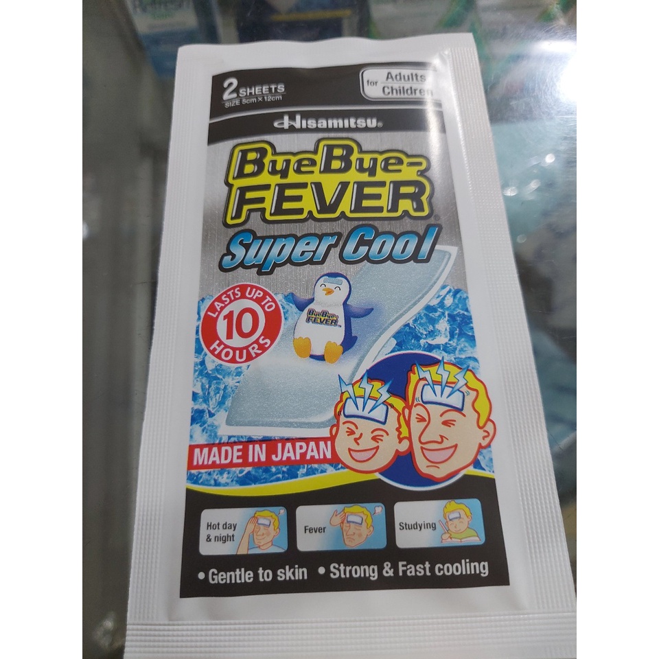 Miếng Dán Hạ Sốt Nhanh (Bye Bye) Byebye Fever Hisamitsu for Adult/ childrem- gói 2 miếng