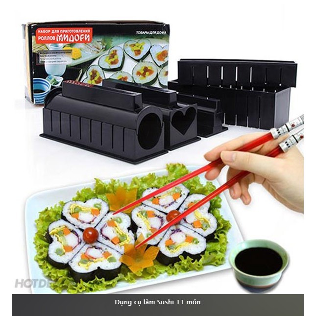 [FREESHIP] Bộ Dụng Cụ Làm Sushi 10 Món Chế Biến Món Sushi.