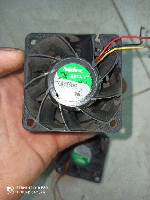 Quạt nidec 12v 1.1A 3pin, vuông 6x6cm chạy mạnh mẻ