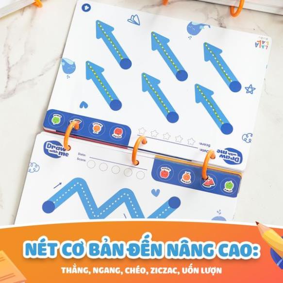 Sách vẽ thông minh Lalala Baby cho bé, xóa được, học liệu giáo dục sớm, CAM KẾT sản phẩm giống hình, BẢO HÀNH 7 ngày