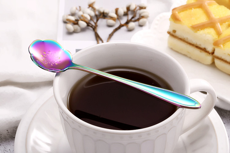 Stainless Steel Petal Spoon Tableware Symphony Stirring Coffee Spoon