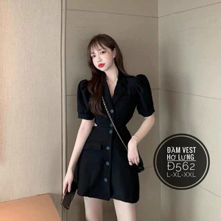 Bigsize ĐẦM VEST KHOÉT LƯNG Đ502