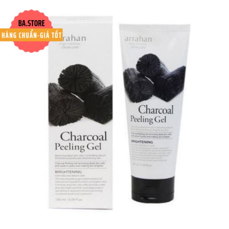 Tẩy da chết Than hoạt tính làm trắng da – Arrahan charcoal Peeling Gel