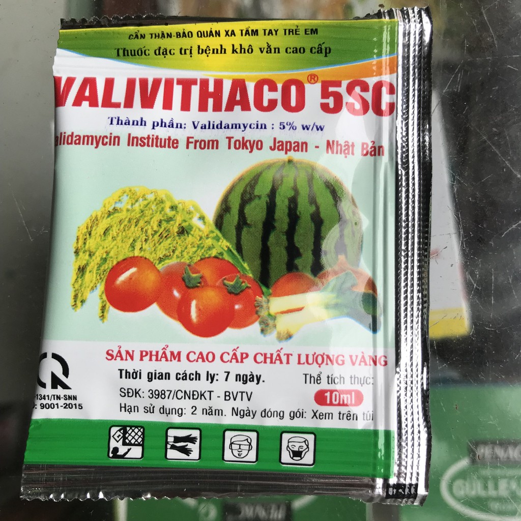 Chế Phẩm trừ bệnh Validacin 5SL - Chính hãng Nhật Bản gói 10ml xử lý bệnh lở cổ rễ, héo rũ cây  non
