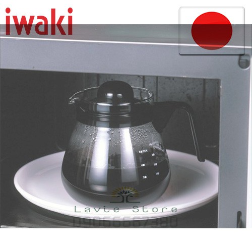 Bình trà thủy tinh Iwaki chịu nhiệt 1L [nhập khẩu]