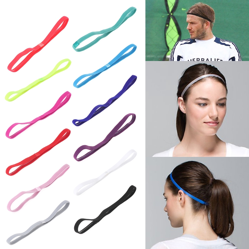 ❀AUTU Sport Hair Band Elastic Anti Slip Yoga Exercise Accessory Candy Color Men Women