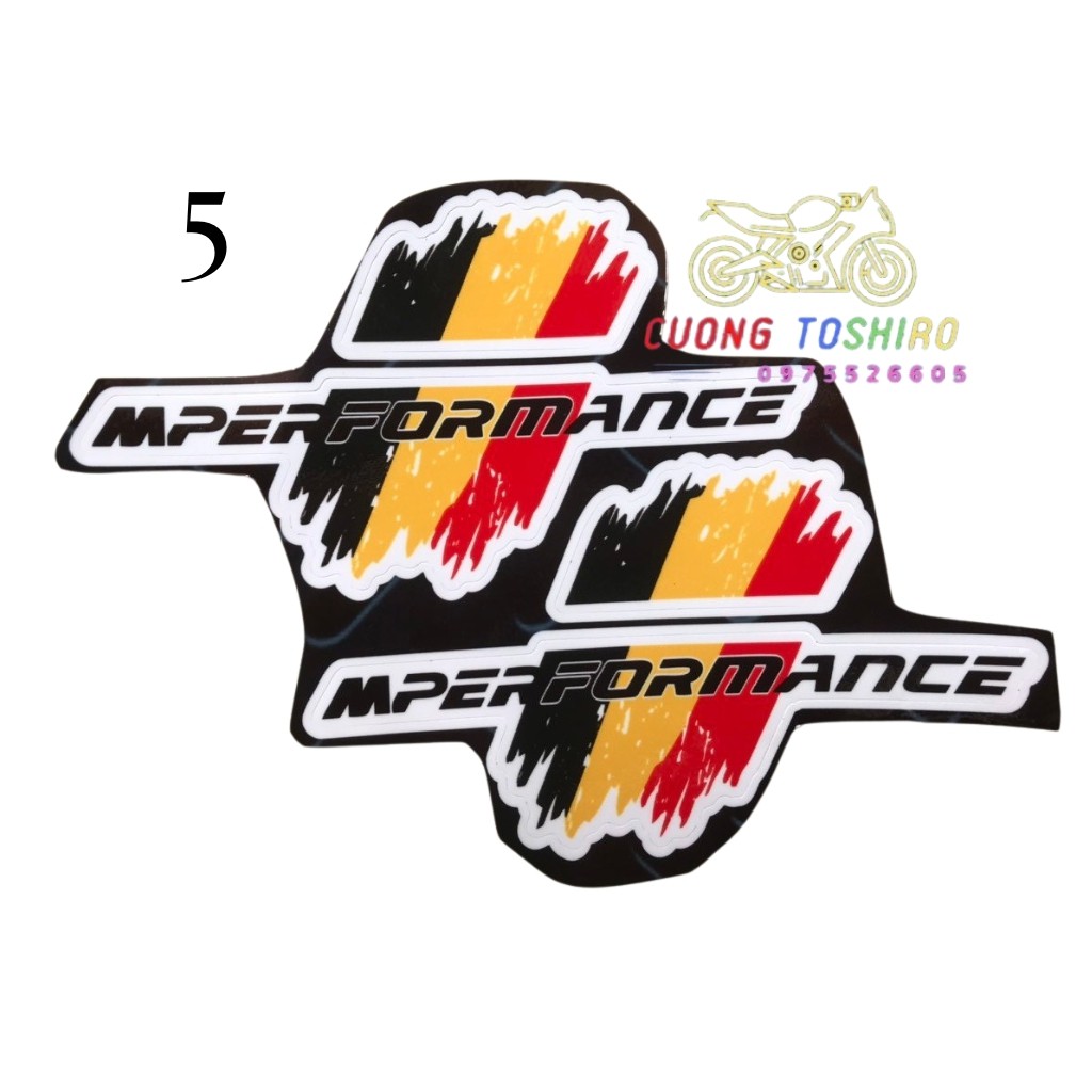Tem dán xe Mperformance ITALY / AMG / ĐỨC / PHÁP chống nước siêu đẹp