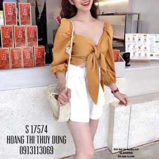 Bộ đùi áo nơ bụng