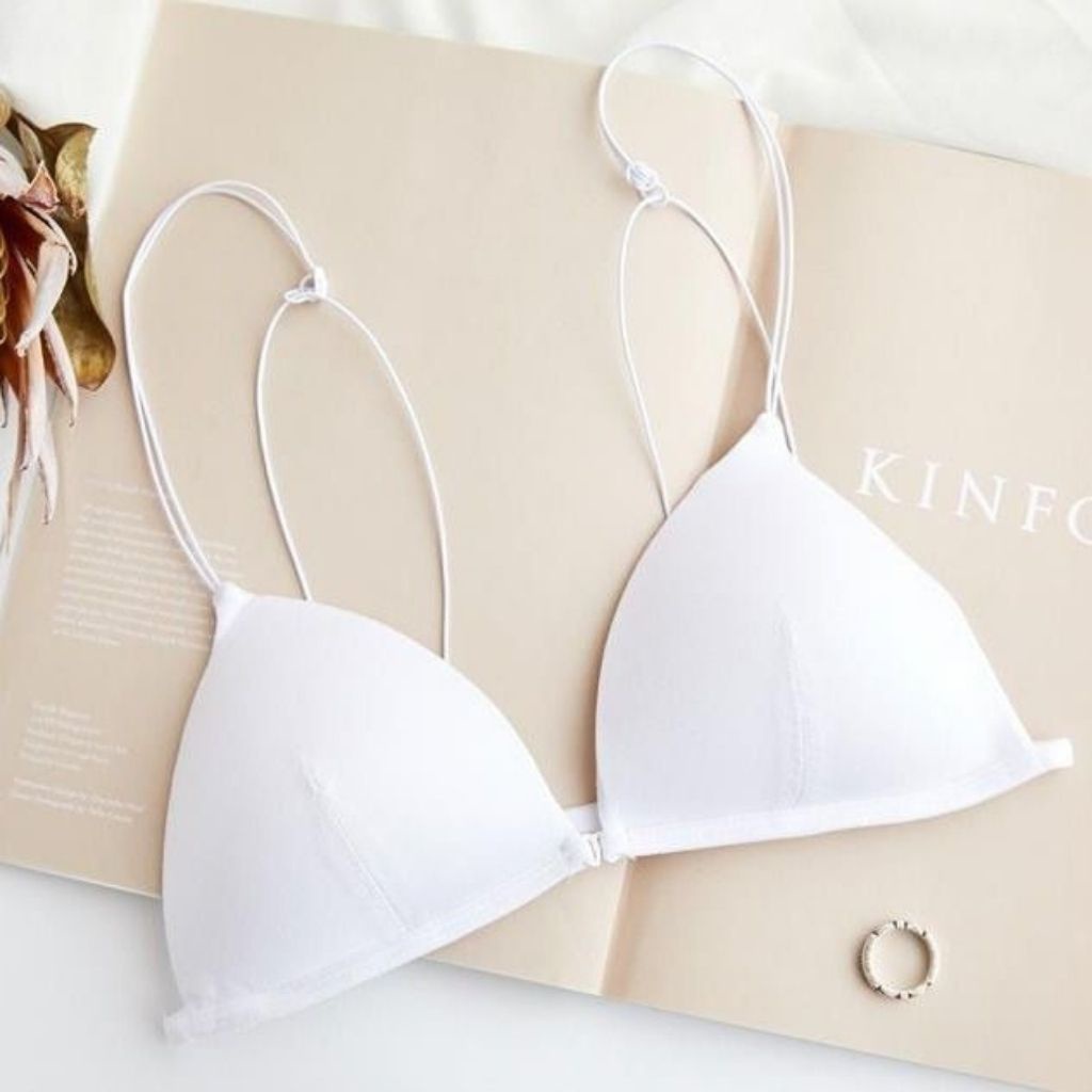 Áo bra nữ đẹp 2 dây , áo lót không gọng đệm mỏng cài trước JOCOSI B2099