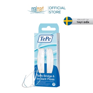 Chỉ nha khoa cho răng implant và cầu mão răng Tepe Bridge Implant Floss (30 sợi)