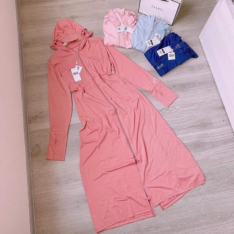 Áo chống nắng dáng dài siêu thấm mồ hôi, áo chống năng thông hơi gu dài GU siêu hót chống tia Uv | BigBuy360 - bigbuy360.vn