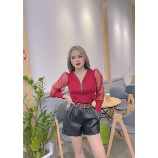 ÁO KIỂU PHỐI TAY LƯỚI
