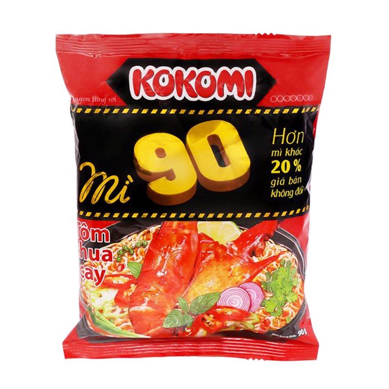 MÌ KOKOMI 90 TÔM sâu cay 90G