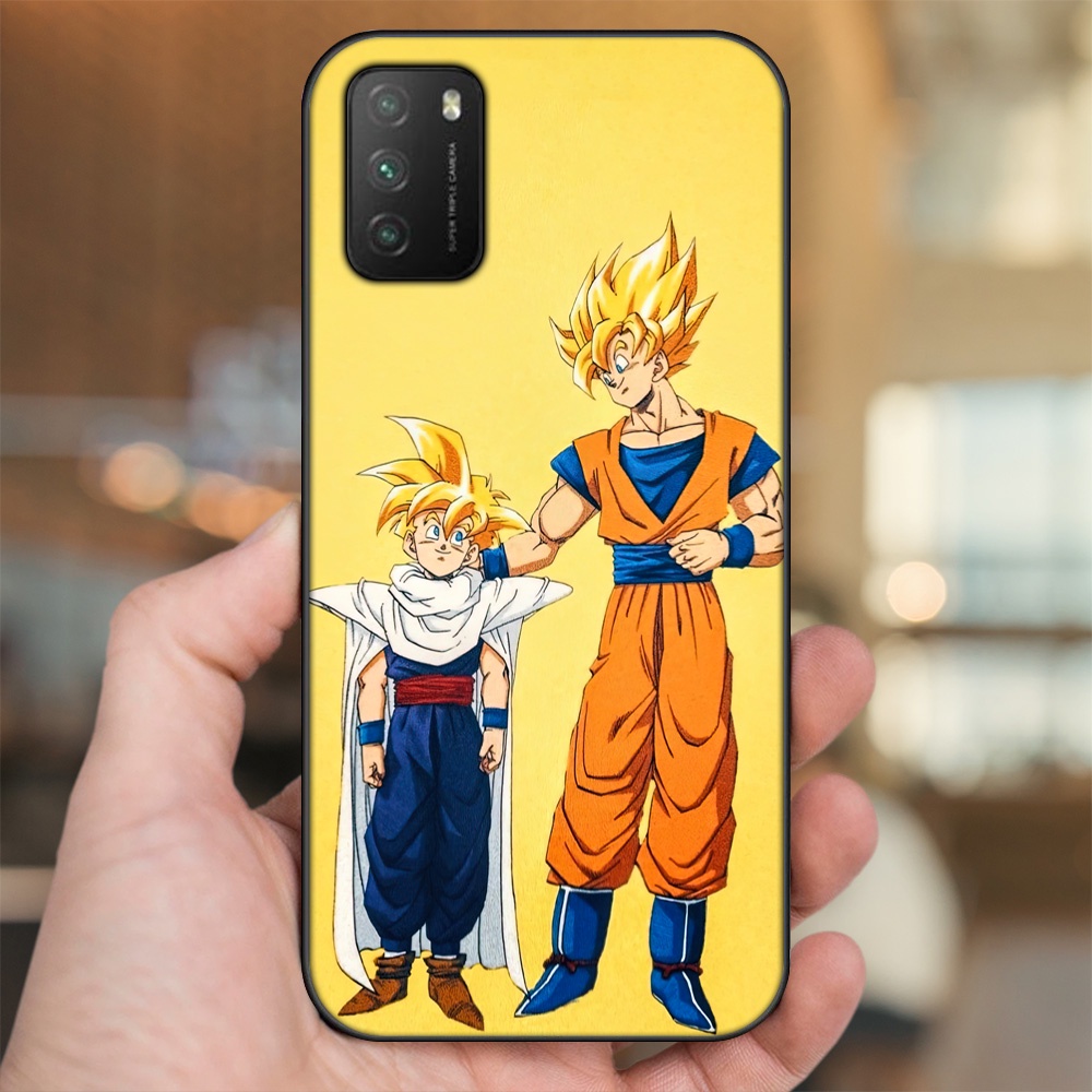 Ốp lưng Xiaomi Poco M3 viền đen in hình Gohan Dragon Ball