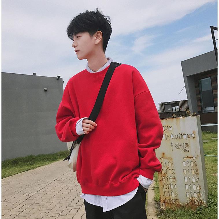 Áo Sweater nỉ  trơn chất cao cấp Ulzzang form unisex dài tay nam nữ - AST - Áo Phông Nỉ caao cấp unisex | BigBuy360 - bigbuy360.vn