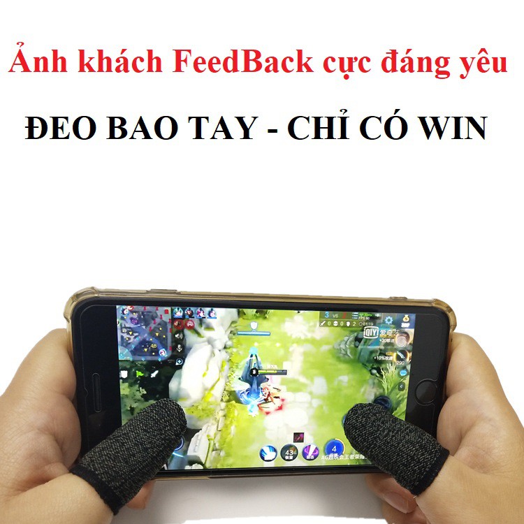 Bộ 2 ngón bao tay chơi game chuyên dụng chơi game mobile PUBG, Liên quân... chống ra mồ hôi tay