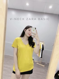 Áo phông Z.A.R.A cổ tim cao cấp