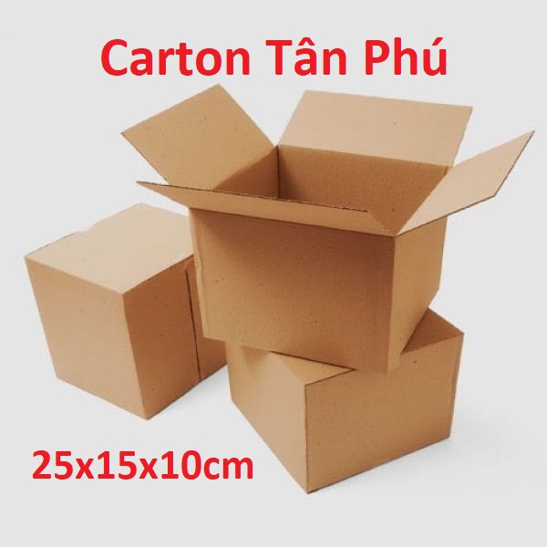 25x15x10 cm - 100 Thùng hộp carton ♥️ FREESHIP ♥️ Giảm 10K Khi Nhập [BAOBITP] - TP100