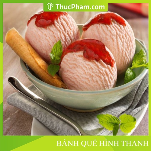 Bánh ốc quế thơm giòn đủ loại ăn kèm kem