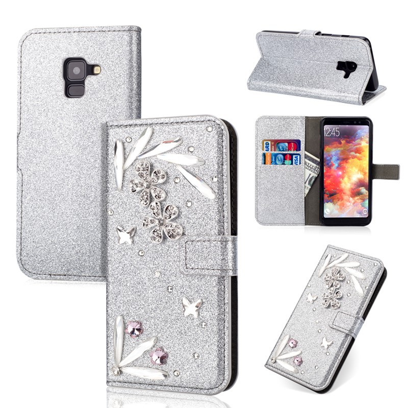 Bao da điện thoại đính đá lấp lánh cho Samsung Galaxy J3 J5 J7 2016 | BigBuy360 - bigbuy360.vn