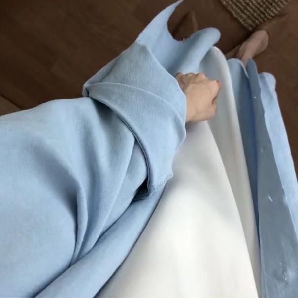 SUXI Áo Sơ Mi Dáng Dài Chống Nắng Màu Sắc Đơn Giản Thời Trang Cho Nữ