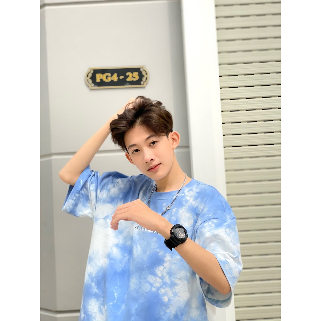 Tee Oversize - Wash Tiedye - Xanh biển | BigBuy360 - bigbuy360.vn