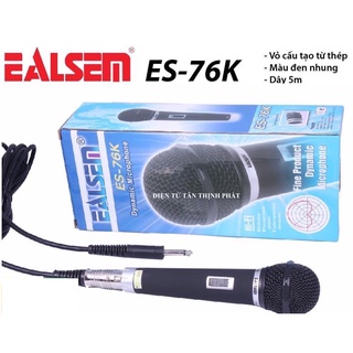 Micro karaoke có dây ealsem es-76k dây dài 5 mét - ealsem es76k