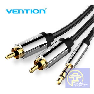 [Mã ELHACE giảm 4% đơn 300K] [CHÍNH HÃNG] Dây tín hiệu âm thanh 3.5 ra 2 RCA VENTION cao cấp - Dây AV Vention