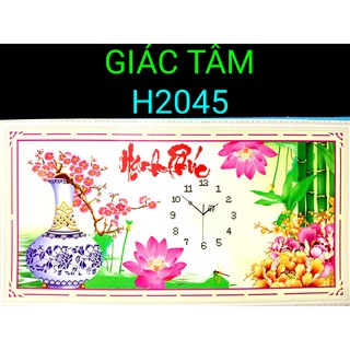 Tranh đá đồng hồ hạnh phúc - 94x46cm - h2045 - bình mai đào mẫu đơn trúc tre chuồn chuồn nước chữ - tranh đá chưa làm