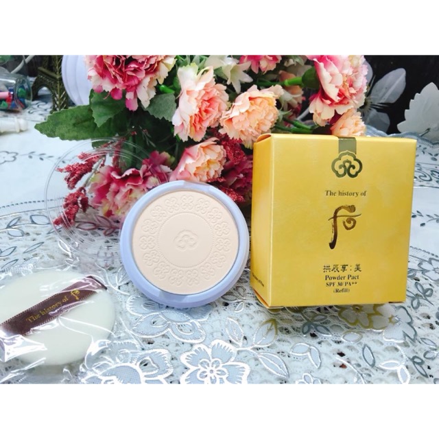 Lõi Phấn phủ đông y dạng nén Whoo Mi Makeup Pact che phủ hoàn hảo các nếp nhăn