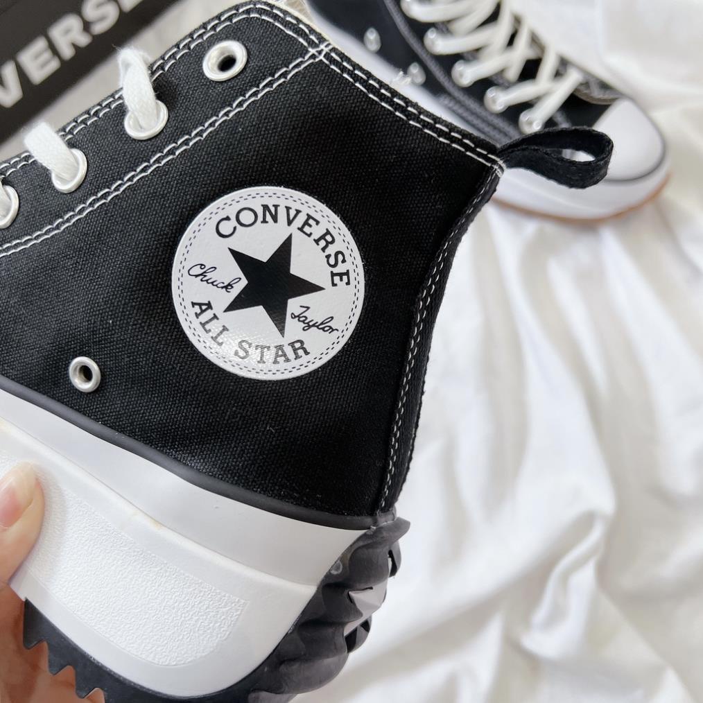 Giày Converse Run  sneaker nam nữ cổ cao , Converse Run Star Hike Hi Black/ White