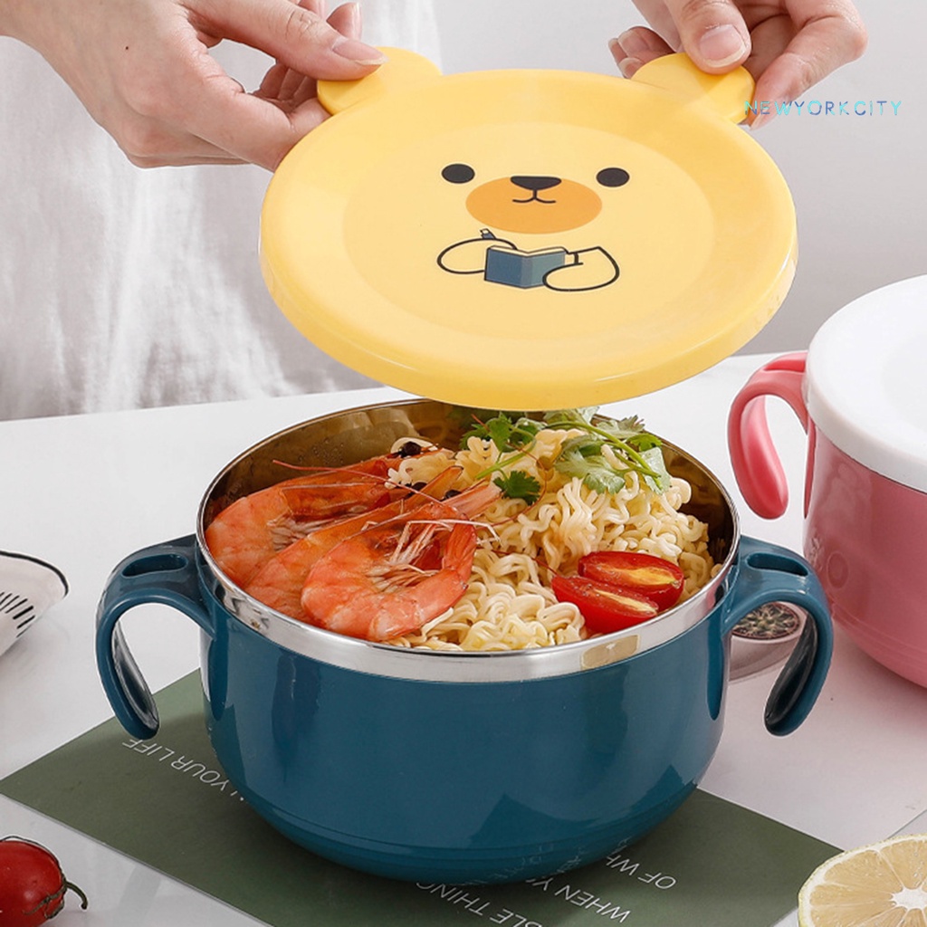 1 Bộ Tô Ăn Mì Bằng Thép Không Gỉ Thân Thiện Với Môi Trường