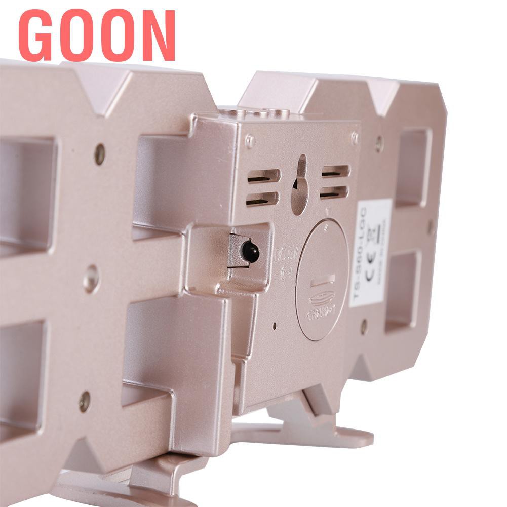 GOON Đồng Hồ Báo Thức Điện Tử Đèn Led 3d Hình Vỏ Sò Vàng Dùng Trang Trí Phòng Ngủ