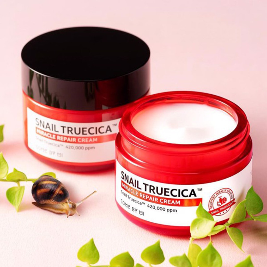 Kem Dưỡng Phục Hồi Mụn Thâm Sẹo Rỗ Some By Mi Snail Truecica Miracle Repair Cream 60g