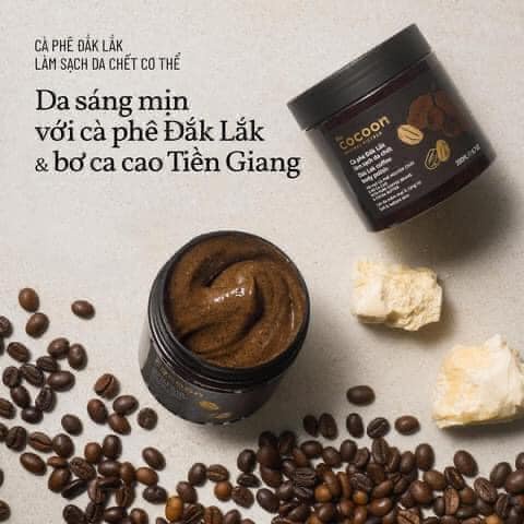 Tẩy da chết cafe-Cocoon,FREESHIP,hoàn toàn tự nhiên