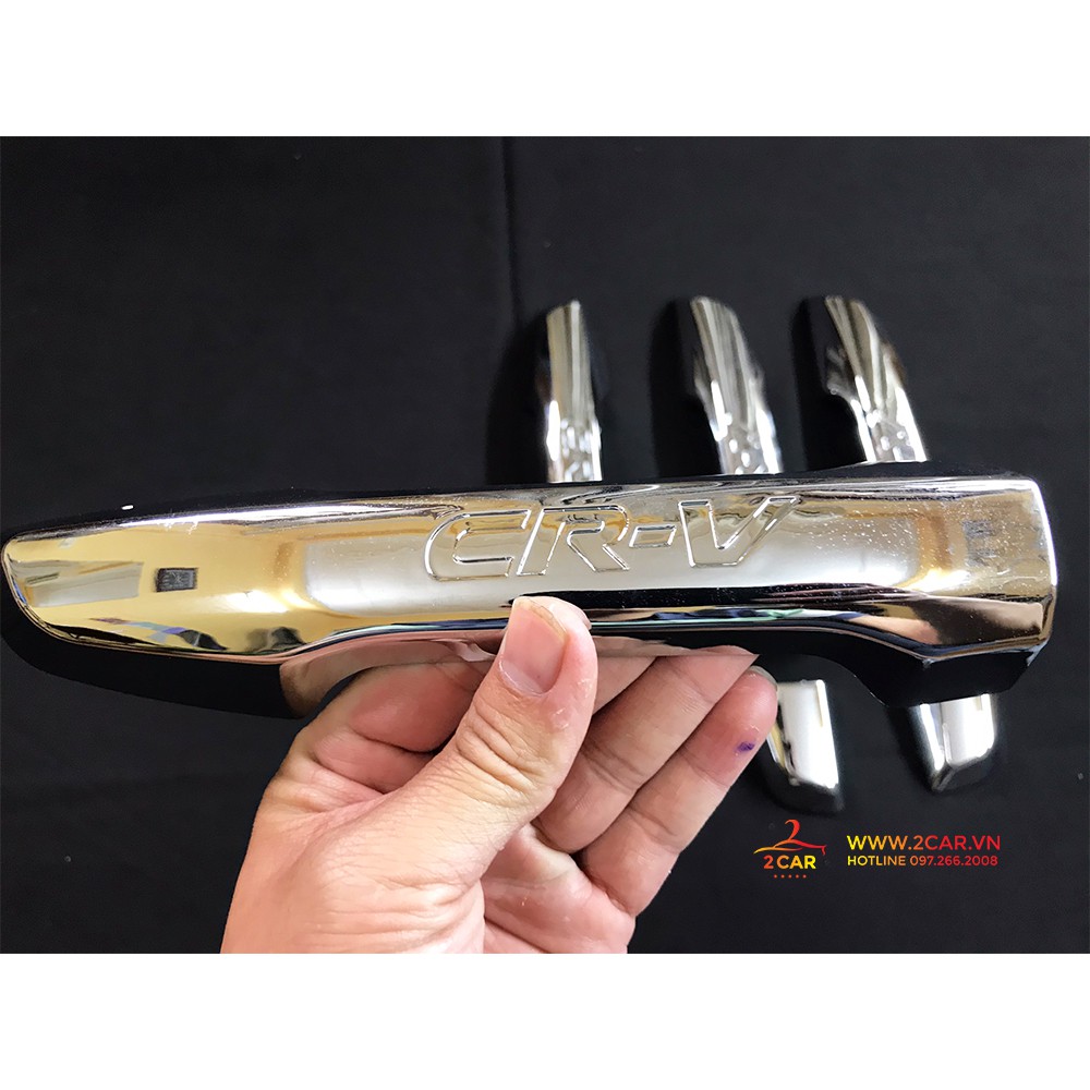 Ốp tay nắm, hõm cửa xe Honda CRV 2018- 2019 2020 2021 2022 mạ crom cao cấp