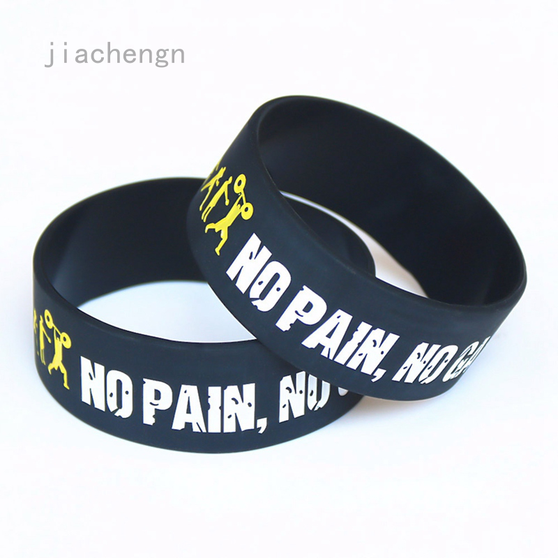 Jiachengn-vòng đeo tay bằng cao su silicon bản rộng không đau vừa vặn thời trang